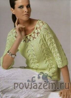 Вязаный пуловер